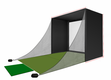 Premium Golf Simulator Enclosure with mat