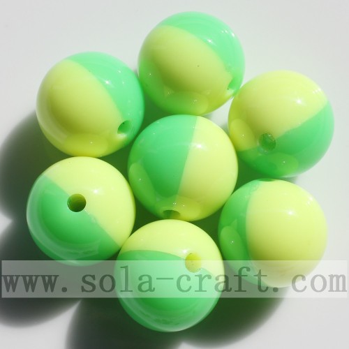 Double Colored Candy Beads Jewelry Finding DIY Beads