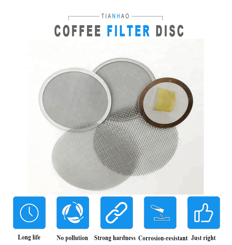 60 Micron Reusable Disk Filter for Coffee Makers