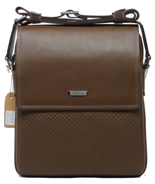 Brown PU Shoulder Men's Messenger Bag