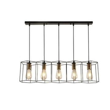 Vintage Black Industrial Pendant Light for Bedroom Home Lighting
