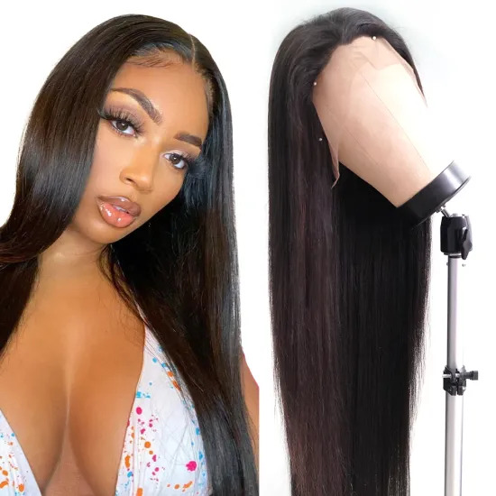 Wholesale Straight Wave 100% Cuticle Aligned  Full Lace Frontal for Black Women HD Lace Front Human Hair Wigs