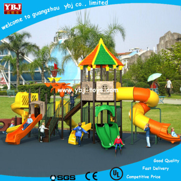 cheap used commercial playground equipment, large outdoor plastic playground slide for sale