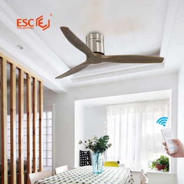 Outdoor Solid Wood Ceiling Fan with Remote Control