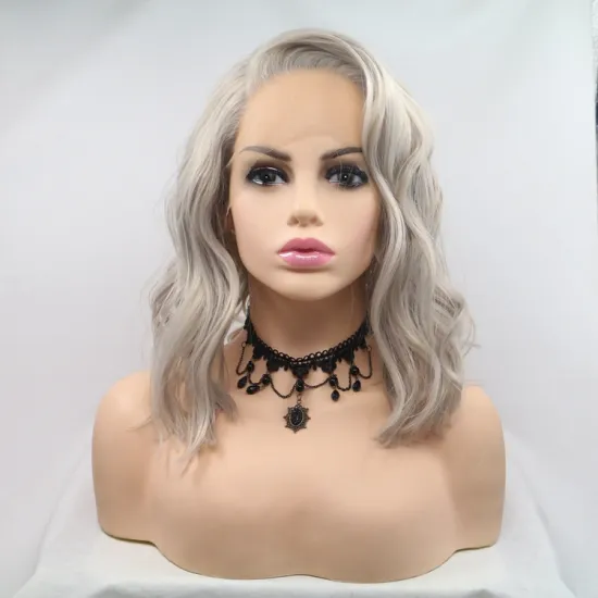 Vigorous mono short bob premium high quality afro kinky curly wholesale black women synthetic hair wigs lace front