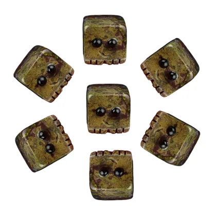 Wholesale Natural Bloodstone Gemstone Cube Ornaments: Handcrafted Spirit Style Decorations