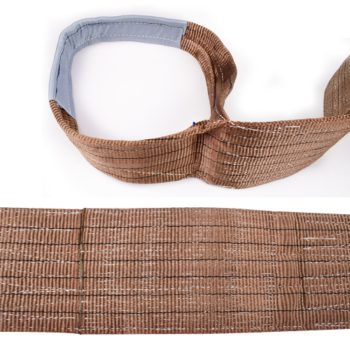 6 Ton 6M Or OEM Length 180MM Width 4 Ply Soft Lifting 6T Webbing Glass Sling Belt Brown Color Safety Factor 8:1 7:1 6:1