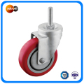 4 inch PU Wiel PP Core Caster Draad Stamwiel