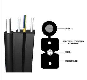 Self-Supporting FTTH Fiber Drop Cable G.652D 4 Core Bow-Type Outdoor Application for 3C-LINK Access Network