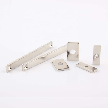 Industrial N52 Neodymium Magnet Rectangular Pot Channel Block with Countersunk Hole