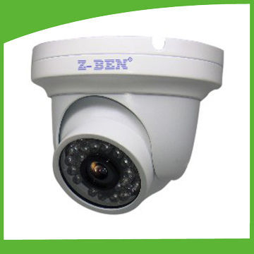 Color CCD Dome Camera with Hard Vandal-proof, 420 to 700TVL Resolutions and 20m IR Distance