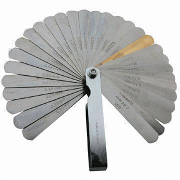 Feeler Gauge with 3.5-inch Length and 32 Blades, Available in Various Sizes