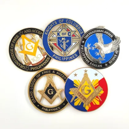 Freemason Sovereign Grand Inspector General Car Emblem - 3" Cut-out Auto Emblem & Masonic Car Badge