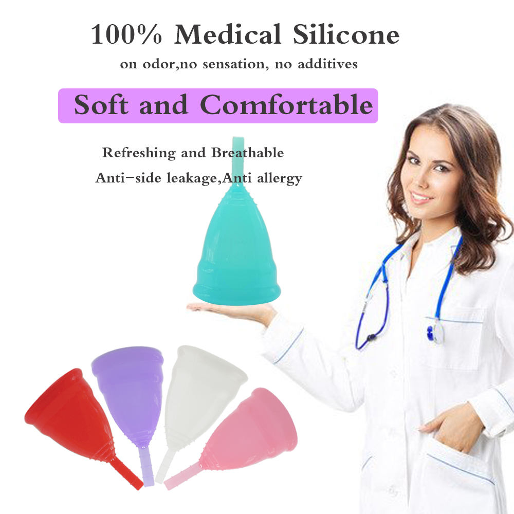 2pcs Copa Menstrual Cup Medical Grade Collector Menstrual de Silicone Medica Reusable Menstruation Period Cup Women Cup