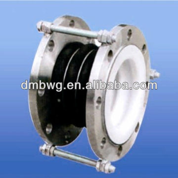 Rubber expansion bellow with PTFE corrugated pipe