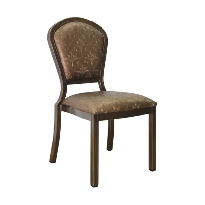 Antique Fabric Upholstered Dining Chairs with Armrest: Luxury Kitchen Chairs
