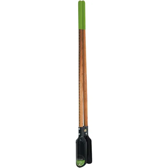 Professional Garden Measurement Tool: Fiberglass Handle Post Hole Digger with Ruler and Comfortable Grips