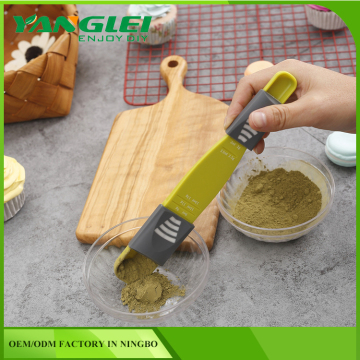 Double-head 9 in 1 Plastic Adjustable Measuring Spoon for Kitchen