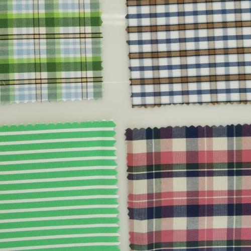 CHECK SHIRT FABRIC High thread count high density Cotton shirt fabric Manufactory