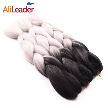 AliLeader Crochet Braid Hair Ombre Jumbo Braiding Hair, 24 Inch 100G Wholesale Jumbo Braids Synthetic Hair Extension