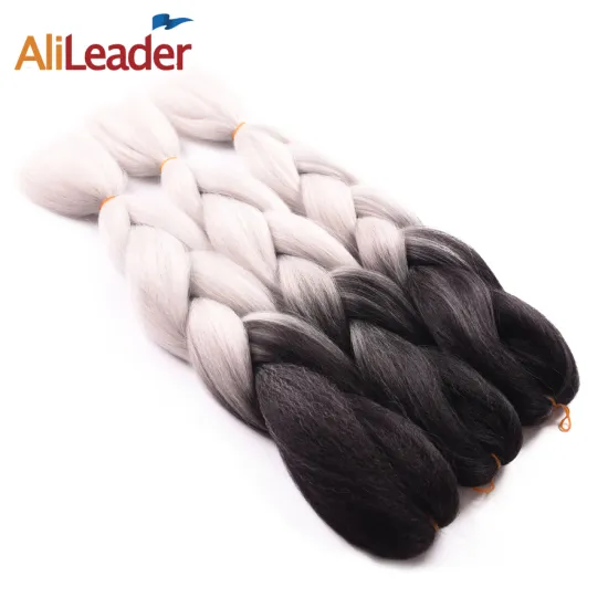 AliLeader Crochet Braid Hair Ombre Jumbo Braiding Hair, 24 Inch 100G Wholesale Jumbo Braids Synthetic Hair Extension