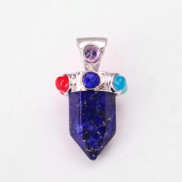 Crystal stone Healing Pointed Chakra Pendants Hexagonal Gemstones Quartz Bullet Shape Women Girls Gift