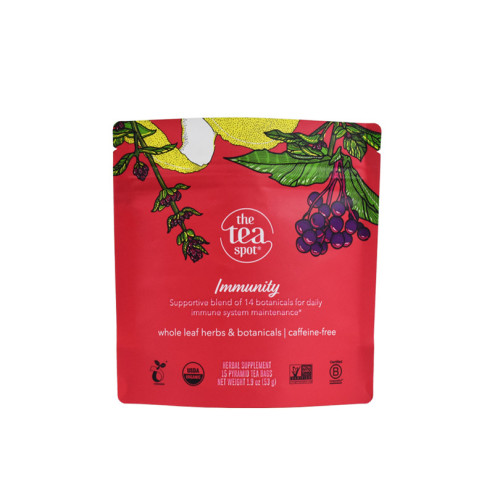 Matt Finish biobased cello bags zipper Tea Bag