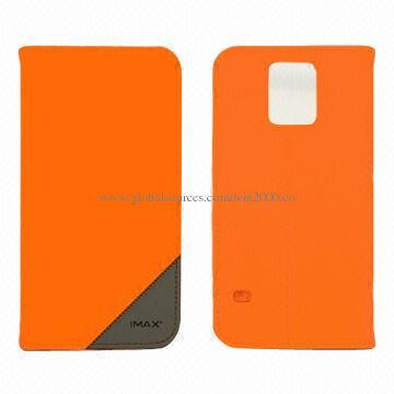 PC+PU Leather Mobile Phone Case for Samsung Galaxy S5, Slim Profile and Soft Velvet Lining