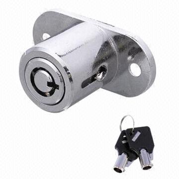 Press Door Lock, Four-ball Tubular Key Cam Lock with 1,000 Combinations