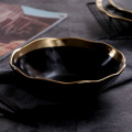 Ceramic Black Food Dinner Set Plate