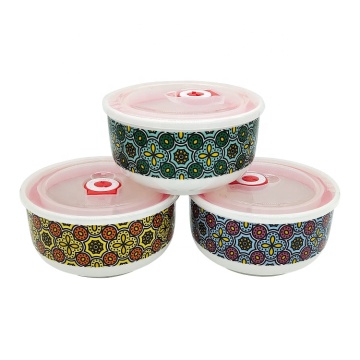 Fruit Serving Bowl with Lid for Microwave - Office Friendly Design