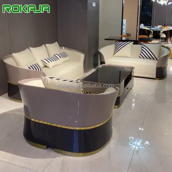 Luxury Italian Leather Sofa Set for Home & Hotel