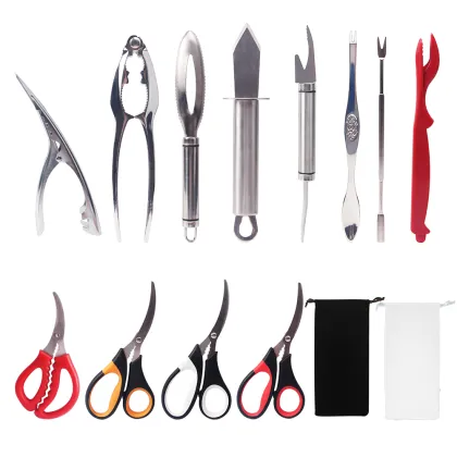 Hot Seller Seafood Tools Oyster Clam Shellfish Opener Kit with PP Handle