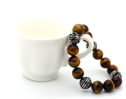 Pandora + tiger-eye pearl bracelet design