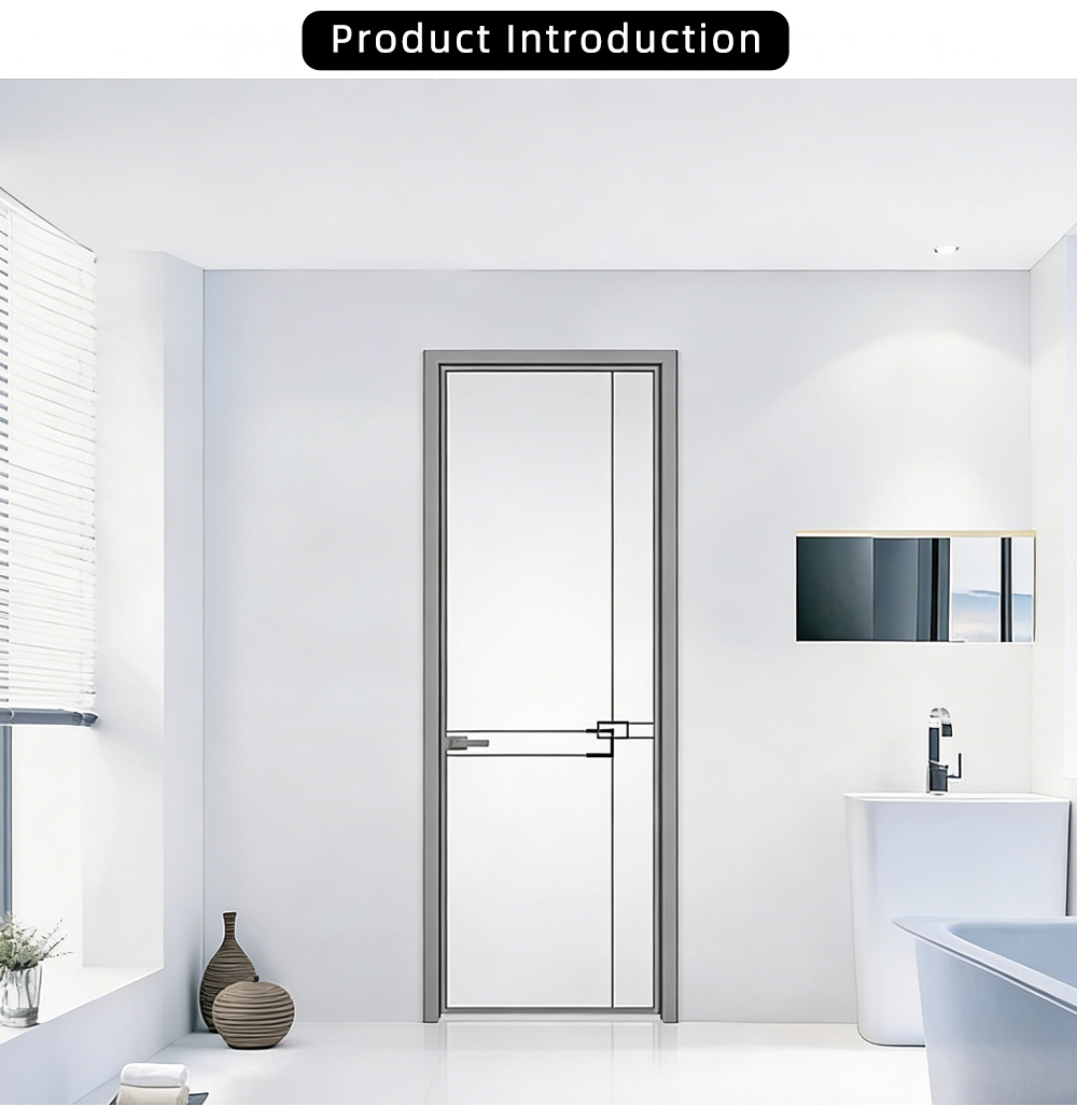 Lattice and Decorative Double Glass Swing Door YJ-R034 X