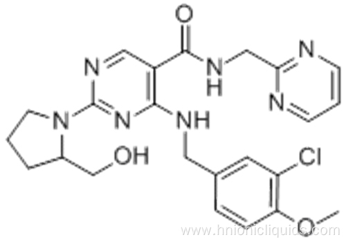 5-Pyrimidinecarboxamide,4-[[(3-chloro-4-methoxyphenyl)methyl]amino]-2-[(2S)-2-(hydroxymethyl)-1-pyrrolidinyl]-N-(2-pyrimidinylmethyl)- CAS 330784-47-9