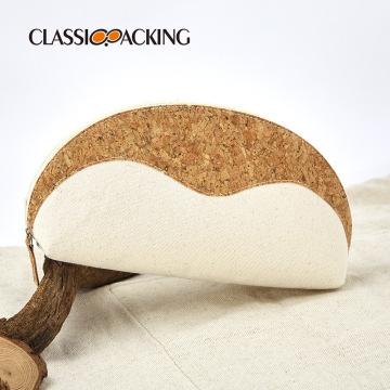 Eco-Friendly Organic Cotton Canvas Pouch with Cork Closure
