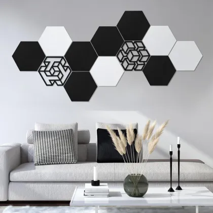 12mm Architectural Acoustics Hexagon Felt Sound Absorbing Wall Panel