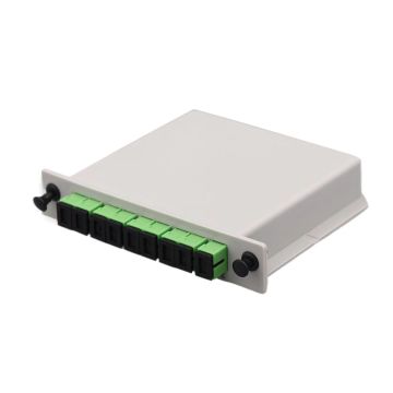 1x8 and 1x16 APC PLC Optical Splitter with Fiber Distribution Box: SC/APC Configuration in PC ABS Material