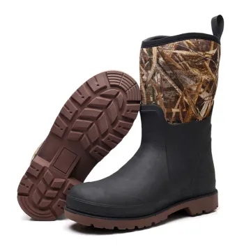 Camo High-Quality Customized Men's Neoprene Rain Boots