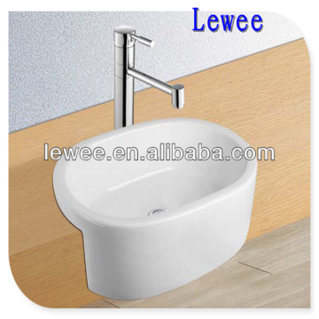 No-hole bathroom semi wash basin LW-033