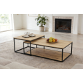 Conjunto de mesa de café minimalista moderno de duas peças