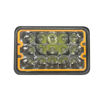 10-80V Bus LED Front Light Square Working Lamp with Fiber Optic HC-B-33069