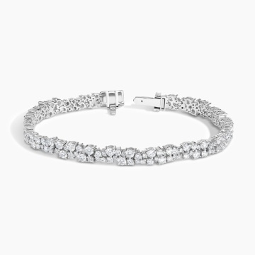 lab created diamond bracelet 18K White Gold Lab Diamond Tennis Bracelet Factory