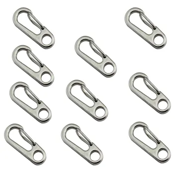 304/316 Stainless Steel Clip Spring Snap Hook,EDC Mini Carabiner Custom Quick Release Hook