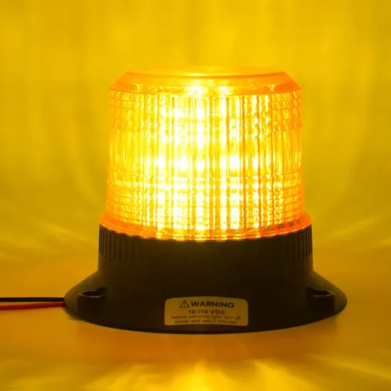 12V-110V Amber LED Rotating Emergency Strobe Light with Magnetic Base