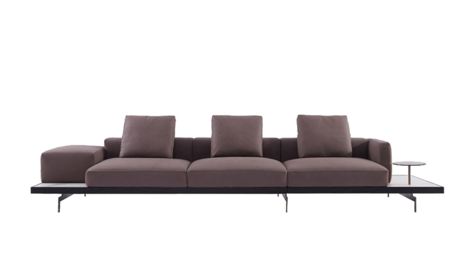 Skórzana sofa Natuzzi kolorowa sofa na głębokie siedzenie