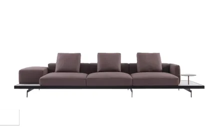 Natuzzi leather sofa colorful deep seat sofa