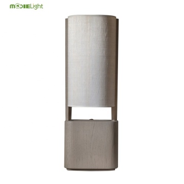 Japanese Style Minimalist Oak Table Lamp - M-0188 for Bedroom & Living Room