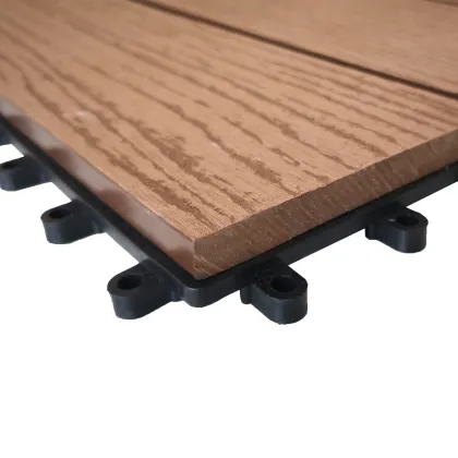 Diy Wood Plastic Composite Floor Tile Interlocking Terrace Wpc Floor